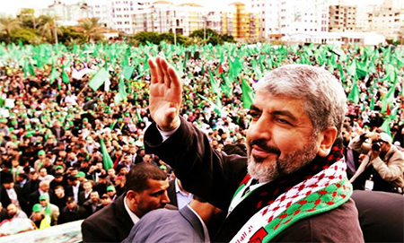 Jaled Meshal en una celebración de hamás en Gaza Justicia egipcia declara ’organización terrorista’ al movimiento Hamás